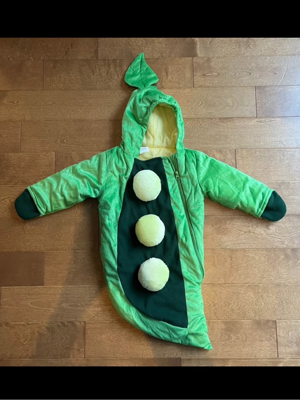 Baby unisex Halloween costume green pea 0-6m